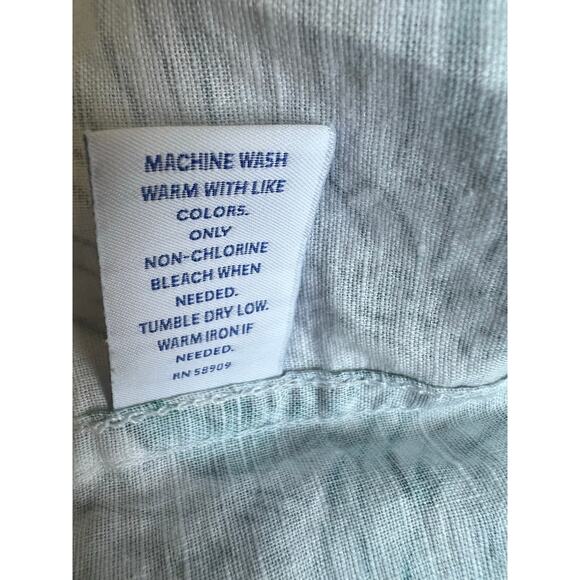 NWT Caribbean Isle Breeze Cotton Linen Short Sleeve Button Down Woven Shirt 4XB - Picture 10 of 12